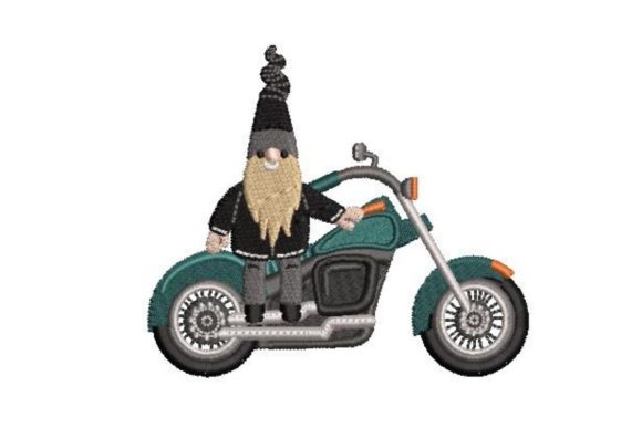 Biker Gnome: A Seasonal Embroidery Star
