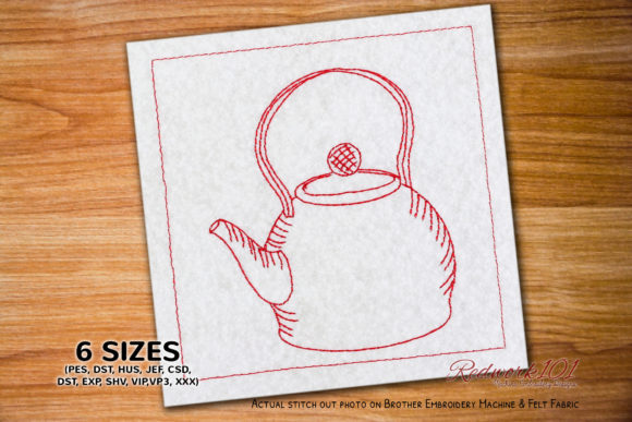 Ceramic Teapot Embroidery