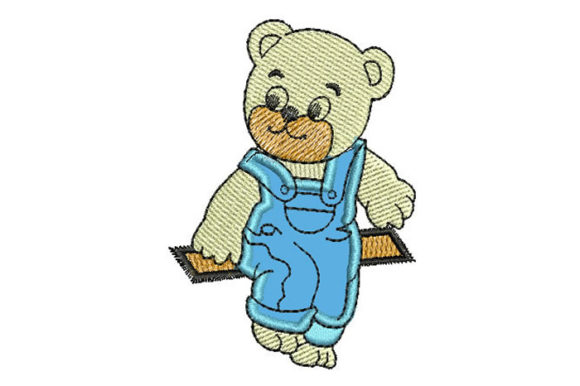 Cute Bear Embroidery Design