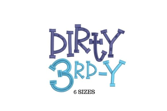 Dirty 3rd Embroidery Design
