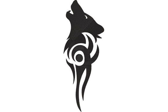 Howling Wolf Embroidery