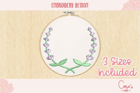 Lavender Crown Embroidery Design